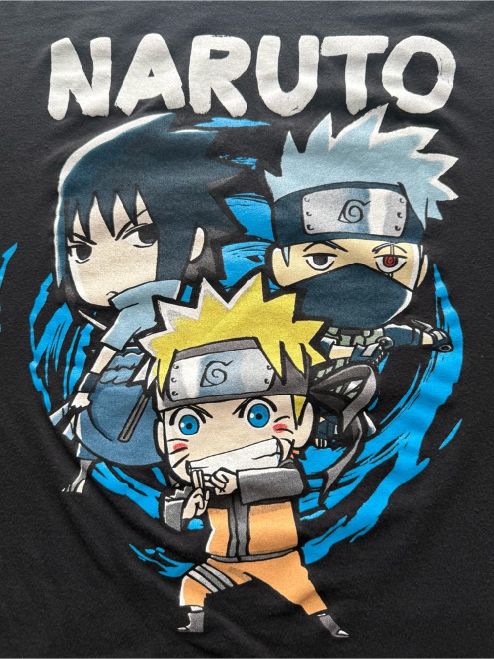 Naruto Shippuden Men’s Tee XL Anime Graphic Black